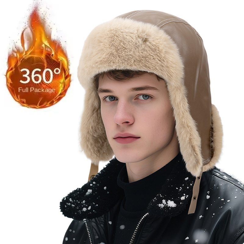Trapper Hat Ear Flap - Cappello invernale spesso caldo russo Colbacco